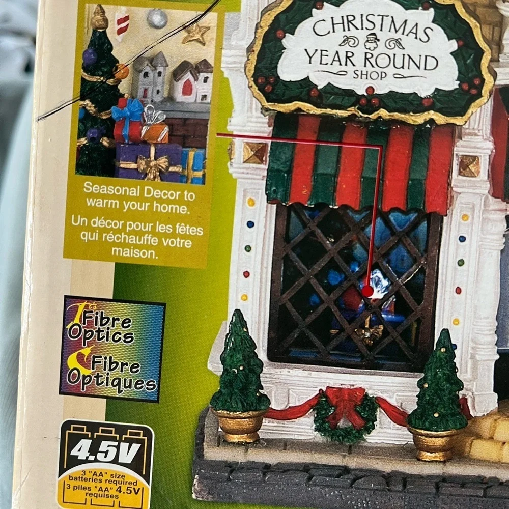 Lemax Essex Street Facade Village Shops Lighted Hanging Wall Setting 45094